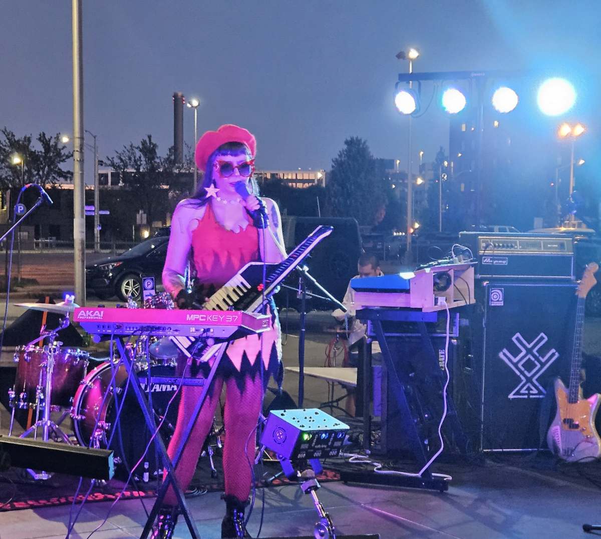 Orion performing outside at The Red Door in Providence