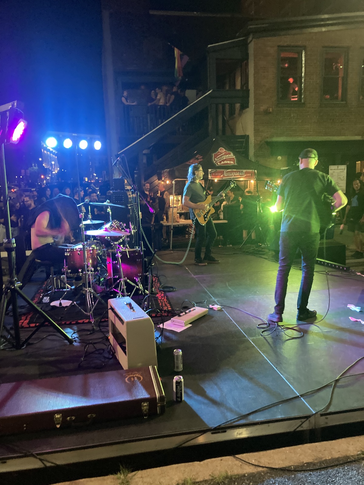 The Deep Ones performing outside at The Red Door in Providence